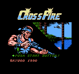 Cross Fire title screen for Famicom